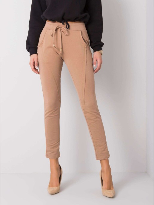 Spodnie dresowe-RV-DR-6073.18-camelowy Spodnie dresowe-RV-DR-6073.18-camelowy