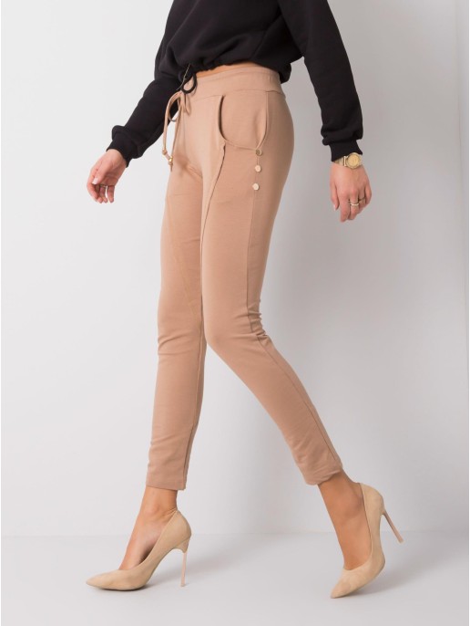 Spodnie dresowe-RV-DR-6073.18-camelowy Spodnie dresowe-RV-DR-6073.18-camelowy