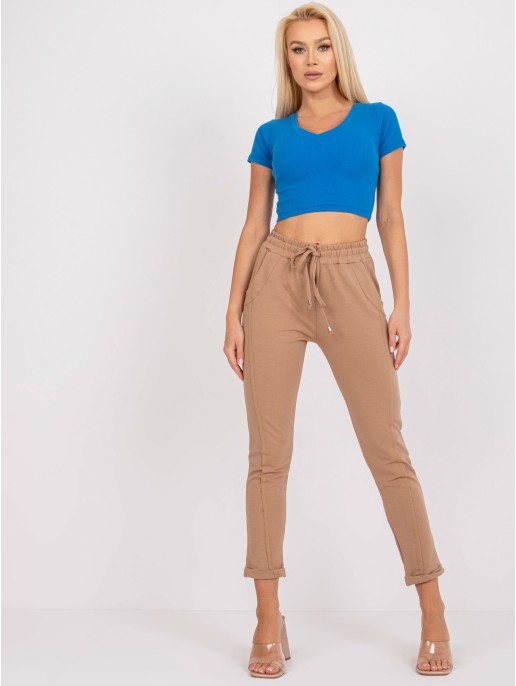 Spodnie dresowe-RV-DR-3589.07X-camelowy Spodnie dresowe-RV-DR-3589.07X-camelowy