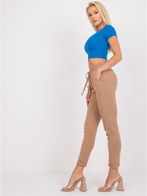 Spodnie dresowe-RV-DR-3589.07X-camelowy Spodnie dresowe-RV-DR-3589.07X-camelowy