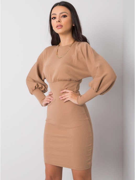 Sukienka-RV-SK-6079.65-beżowy