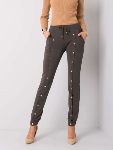 Spodnie dresowe-RV-DR-6016.08-ciemny khaki 2