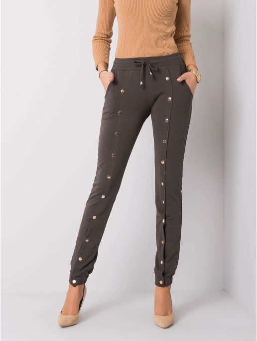 Spodnie dresowe-RV-DR-6016.08-ciemny khaki Spodnie dresowe-RV-DR-6016.08-ciemny khaki