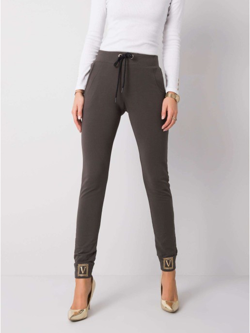 Spodnie dresowe-RV-DR-5980.12-ciemny khaki Spodnie dresowe-RV-DR-5980.12-ciemny khaki