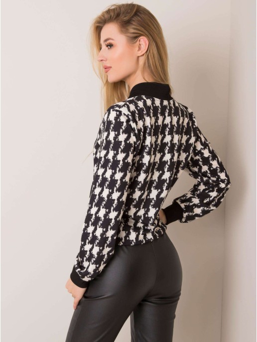 Bluza-DHJ-BL-8104-2.79P-czarno-biały Bluza-DHJ-BL-8104-2.79P-czarno-biały