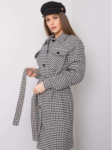 Płaszcz-LK-PL-508342.98P-biało-czarny
