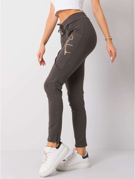 Spodnie dresowe-RV-DR-6046.12-ciemny khaki Spodnie dresowe-RV-DR-6046.12-ciemny khaki