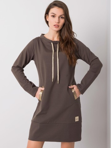 Sukienka-RV-SK-6067.15X-ciemny khaki 2