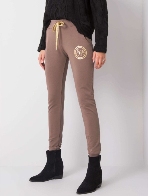 Spodnie dresowe-RV-DR-5992.71-brązowy Spodnie dresowe-RV-DR-5992.71-brązowy