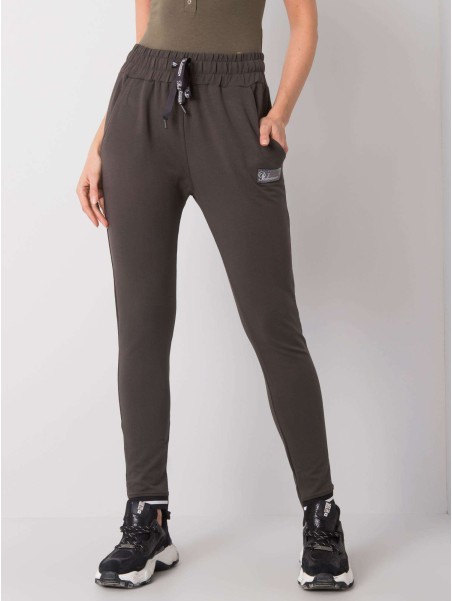 Spodnie dresowe-RV-DR-5773.18X-ciemny khaki