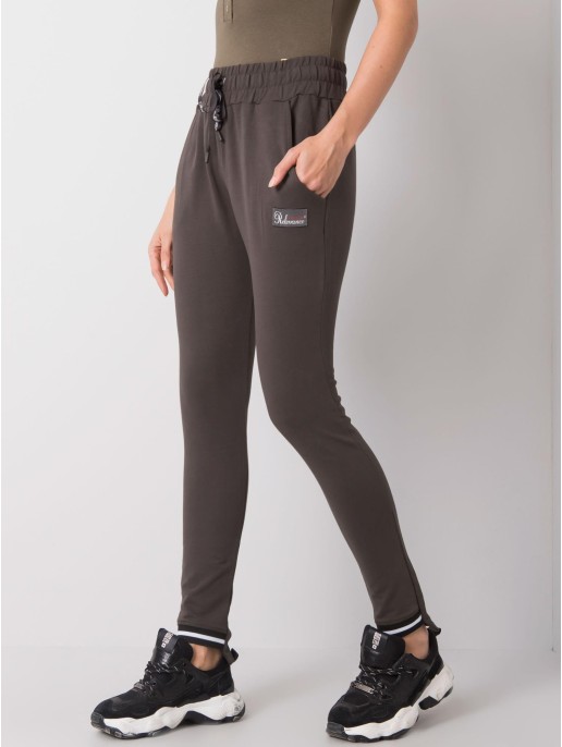 Spodnie dresowe-RV-DR-5773.18X-ciemny khaki Spodnie dresowe-RV-DR-5773.18X-ciemny khaki