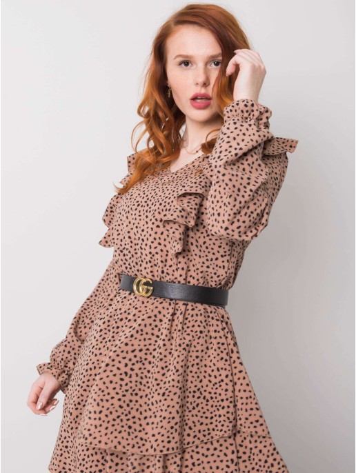 Sukienka-WN-SK-R824.68-ciemny bezowy Sukienka-WN-SK-R824.68-ciemny bezowy