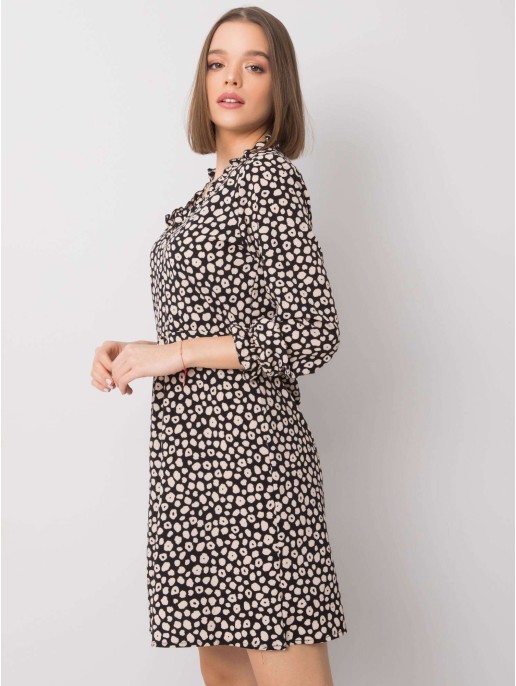 Sukienka-WN-SK-R817.66-czarno-beżowy Sukienka-WN-SK-R817.66-czarno-beżowy