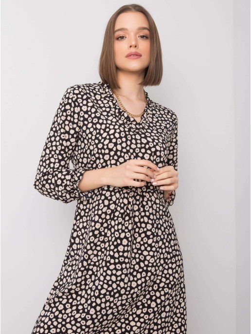 Sukienka-WN-SK-R817.66-czarno-beżowy Sukienka-WN-SK-R817.66-czarno-beżowy