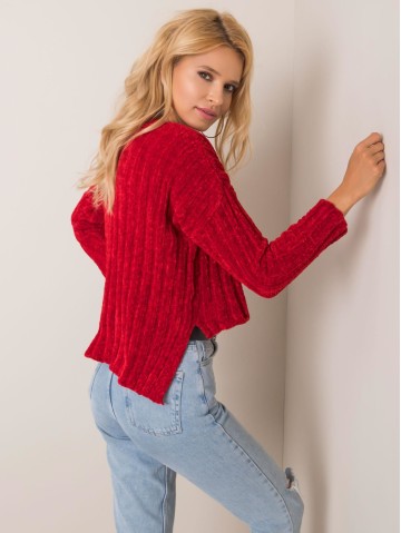 Sweter-19-SW-4557.60-ciemny czerwony 2