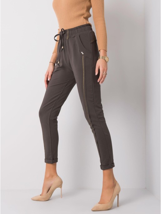 Spodnie dresowe-RV-DR-6039.13-ciemny khaki Spodnie dresowe-RV-DR-6039.13-ciemny khaki