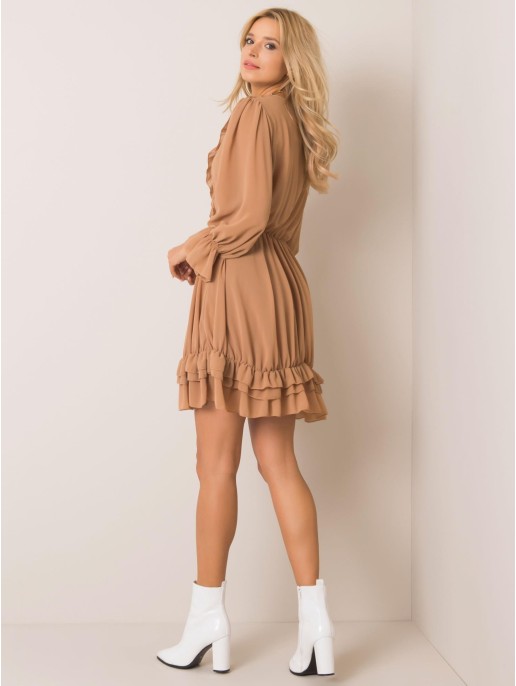 Suknelė-TW-SK-BI-0761.92-camelowy Suknelė-TW-SK-BI-0761.92-camelowy