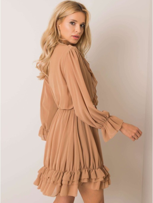 Suknelė-TW-SK-BI-0761.92-camelowy Suknelė-TW-SK-BI-0761.92-camelowy