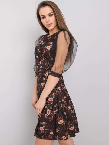 Sukienka-LK-SK-508378.31P-czarno-beżowy