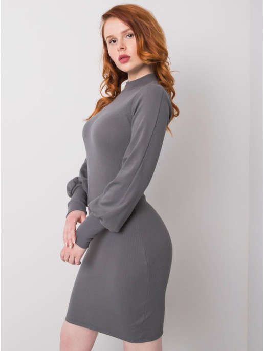 Suknelė-RV-SK-5960.07-tamsiai pilka Suknelė-RV-SK-5960.07-tamsiai pilka