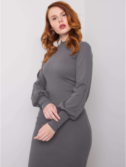 Suknelė-RV-SK-5960.07-tamsiai pilka Suknelė-RV-SK-5960.07-tamsiai pilka