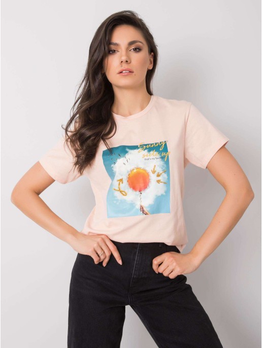 T-shirt-PM-TS-SS21TX03.14-łososiowy T-shirt-PM-TS-SS21TX03.14-łososiowy