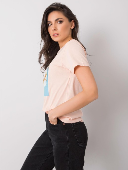 T-shirt-PM-TS-SS21TX03.14-łososiowy T-shirt-PM-TS-SS21TX03.14-łososiowy
