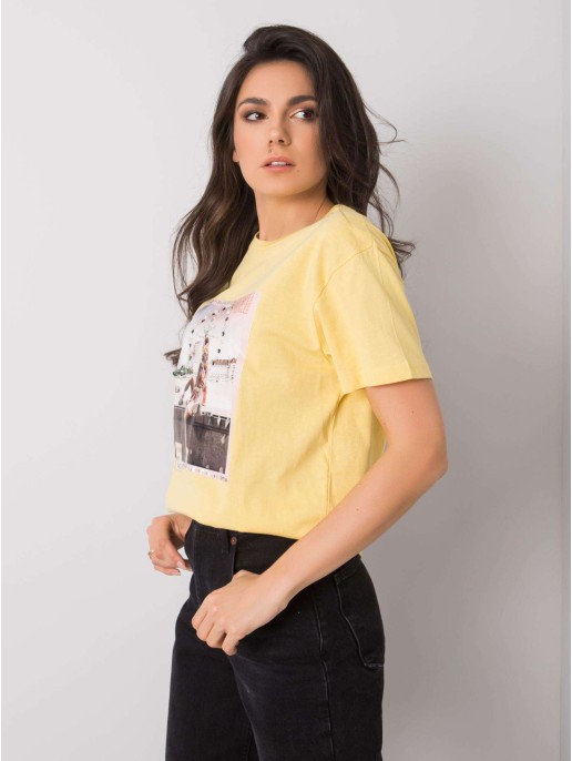 T-shirt-PM-TS-SS21TX41.20-żółty T-shirt-PM-TS-SS21TX41.20-żółty