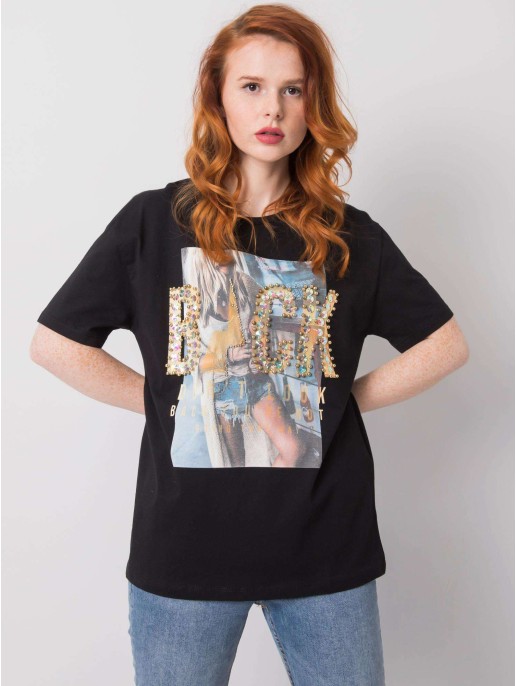 T-shirt-HB-TS-3056.77P-czarny T-shirt-HB-TS-3056.77P-czarny