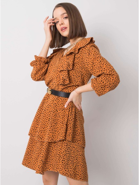 Sukienka-WN-SK-R824.68-jasny brązowy