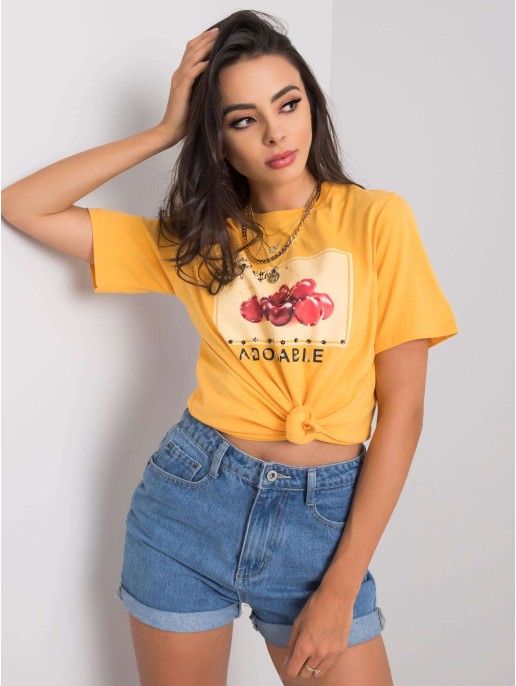 T-shirt-PM-TS-SS21TX38.93P-jasny pomarańczowy T-shirt-PM-TS-SS21TX38.93P-jasny pomarańczowy