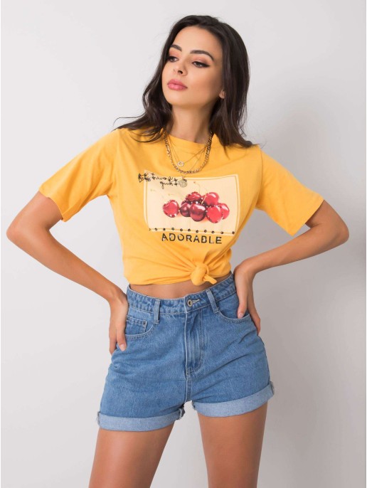 T-shirt-PM-TS-SS21TX38.93P-jasny pomarańczowy T-shirt-PM-TS-SS21TX38.93P-jasny pomarańczowy