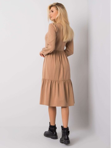 Sukienka-RV-SK-5832.18X-camelowy 2