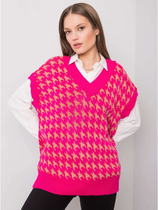 Sweter-269-SW-16500.37-fluo różowy