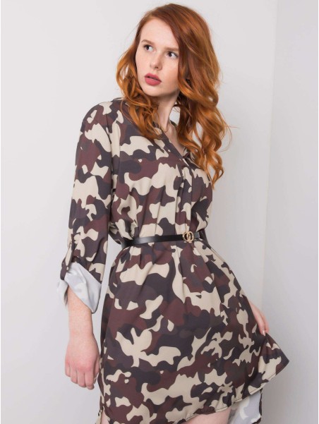 Sukienka-DHJ-SK-5766G.30-beżowy