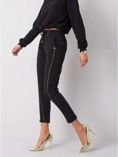 Spodnie dresowe-RV-DR-6039.13-czarny