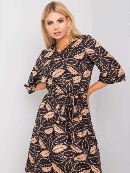 Sukienka-LK-SK-508463.71-czarno-beżowy