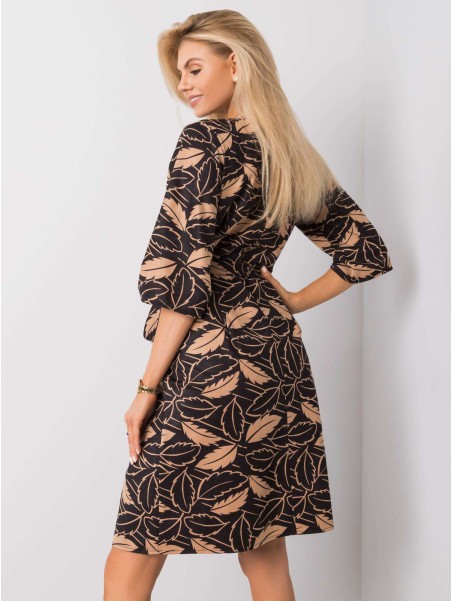 Sukienka-LK-SK-508463.71-czarno-beżowy