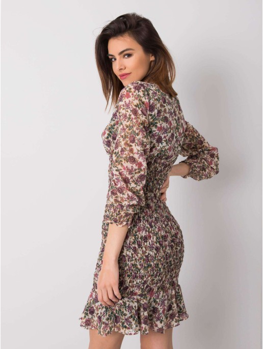 Sukienka-328-SK-50024.53-jasny beżowy Sukienka-328-SK-50024.53-jasny beżowy