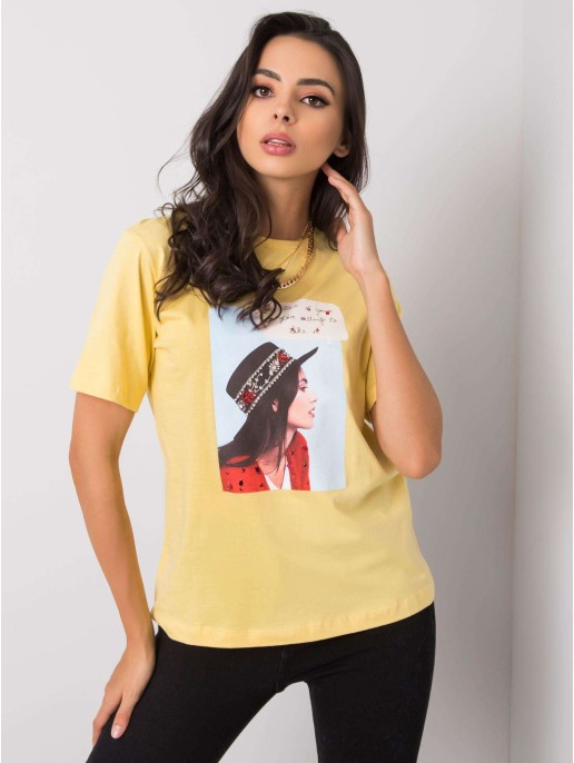 T-shirt-PM-TS-SS21TX64.32-żółty T-shirt-PM-TS-SS21TX64.32-żółty