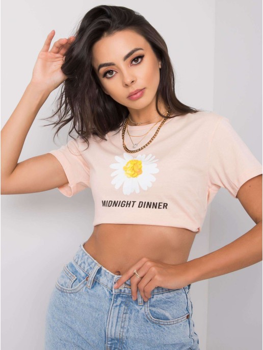 T-shirt-PM-TS-SS21CA66.05-łososiowy T-shirt-PM-TS-SS21CA66.05-łososiowy