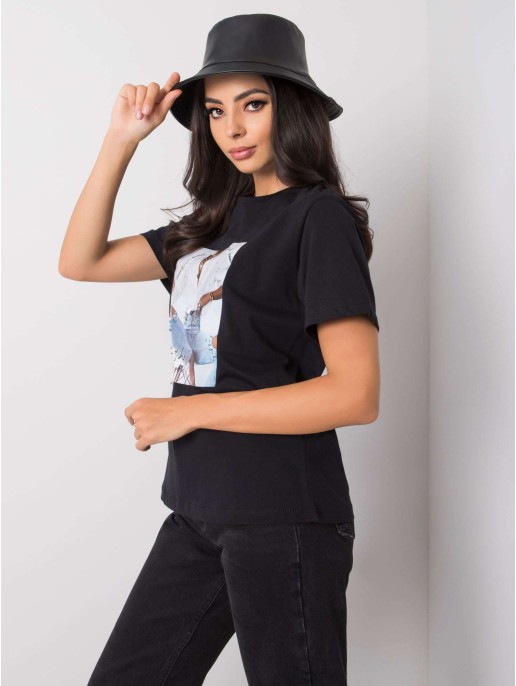 T-shirt-PM-TS-SS21TX66.78P-czarny T-shirt-PM-TS-SS21TX66.78P-czarny