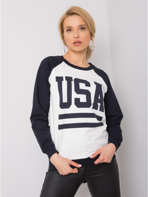 Bluza-DS-BL-1111.06P-biało-granatowy Bluza-DS-BL-1111.06P-biało-granatowy