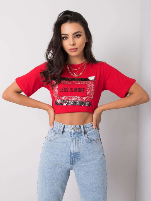 T-shirt-PM-TS-SS21TX20.85P-czerwony T-shirt-PM-TS-SS21TX20.85P-czerwony
