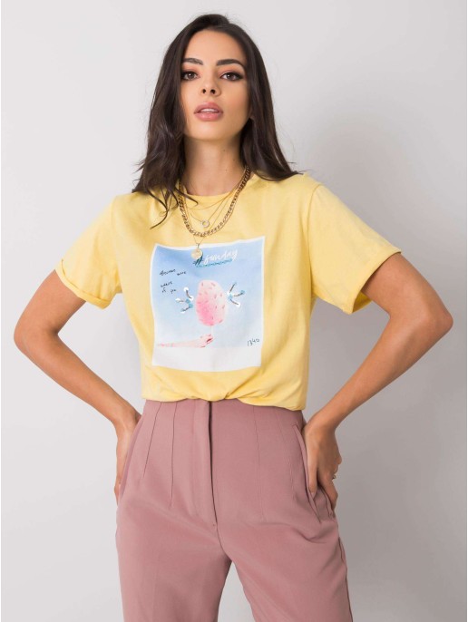 T-shirt-PM-TS-SS21CA59.01P-żółty T-shirt-PM-TS-SS21CA59.01P-żółty