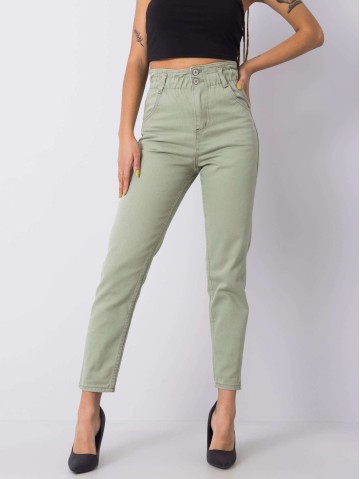 Spodnie jeans-336-SP-2156.33P-pistacjowy 2