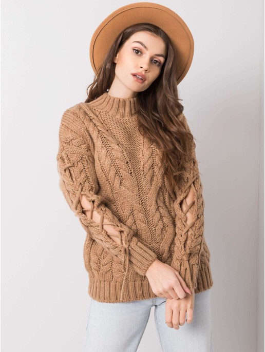 Sweter-CA-SW-3733.74-camelowy Sweter-CA-SW-3733.74-camelowy