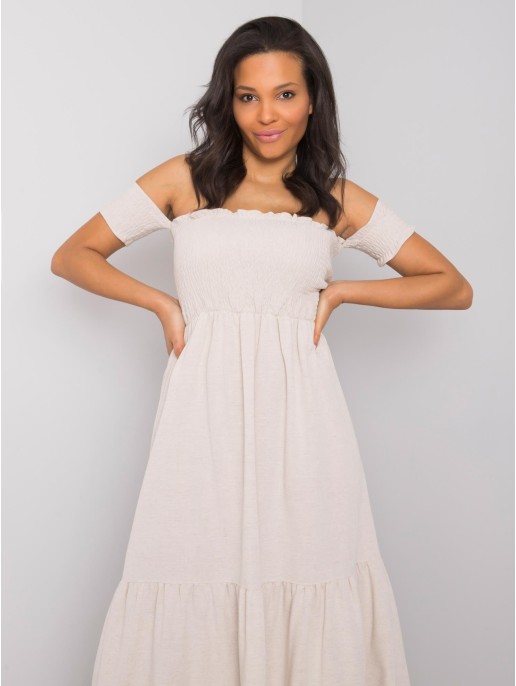 Sukienka-346-SK-009.51-jasny beżowy Sukienka-346-SK-009.51-jasny beżowy