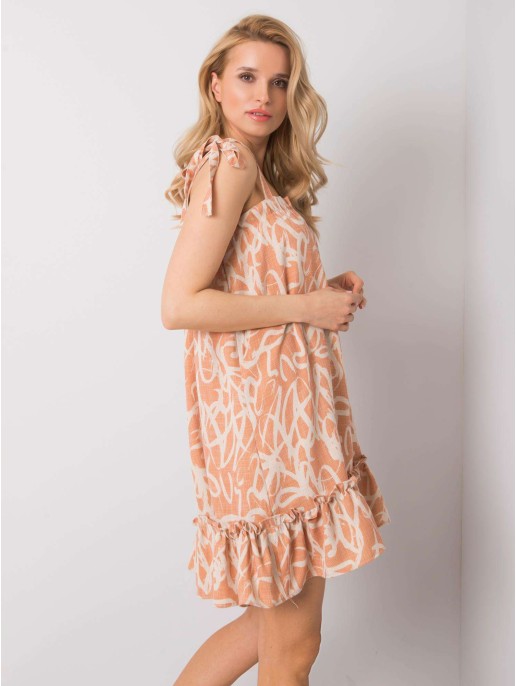 Suknelė-346-SK-035.48-oranžinė Suknelė-346-SK-035.48-oranžinė