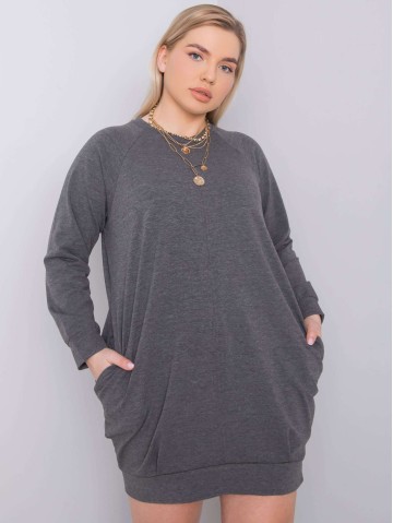 Suknelė-RV-SK-6296.99-tamsiai pilka